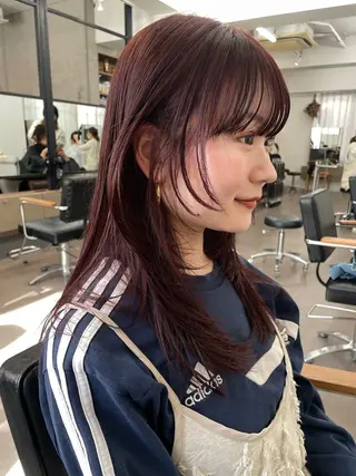 ロング カラー 原 菜帆のヘアスタイル