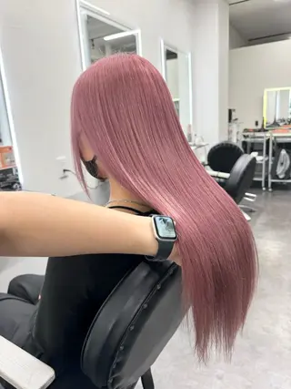ロング カラー ヘアアレンジ ミルクティー/ピンク カラー/ みう🎀のヘアスタイル