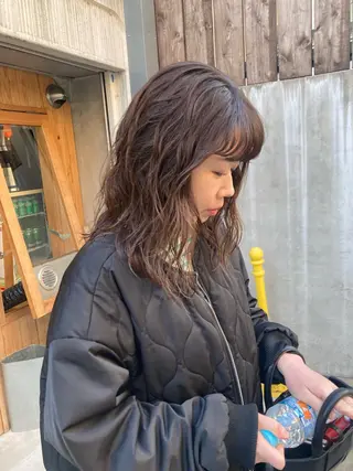 ミディアム カラー パーマ BRUNTJET所属・MAEDA MADOKAのヘアスタイル