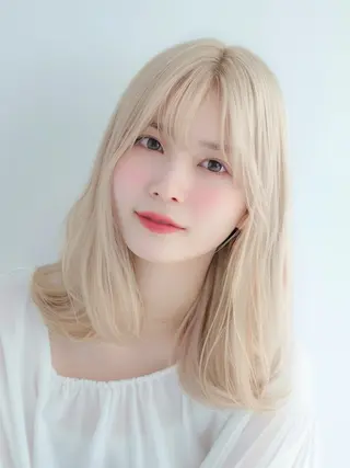 セミロング カットモデル無料🧸 レディースeri︎✿のヘアスタイル