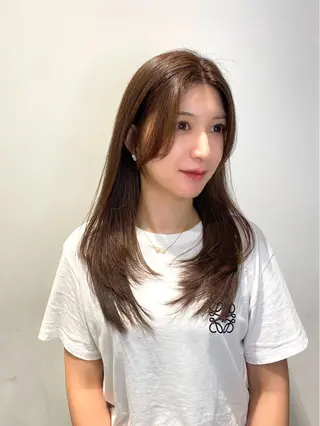 ロング カラー パーマ ヘアアレンジ 小野寺瑞希 /最小顔カットのヘアスタイル