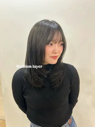 ミディアム カラー 似合わせ🕰️銀座 /Kaoruko🌱のヘアスタイル
