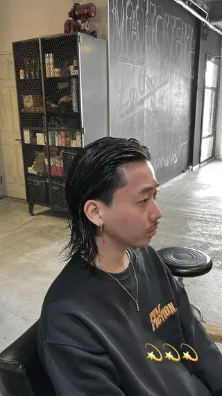 ロング カラー メンズ メンズ特化/フェード 樋口裕馬のヘアスタイル