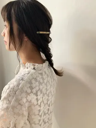 ミディアム ブリーチなしWカラー /地毛風/小林凪沙のヘアスタイル