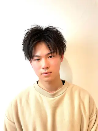 メンズ IwAsh中山所属・✂︎中山ブリーチ・ パーマ✂︎露木智也のヘアスタイル