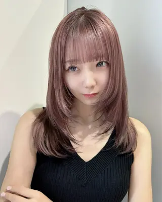 ミディアム カラー ヘアアレンジ 耳つぼ屋さん ‎🤍りりのヘアスタイル