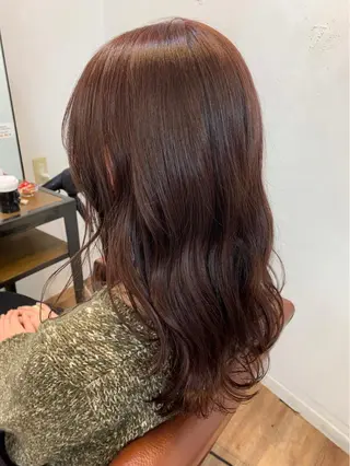 セミロング カラー 加藤 杏のヘアスタイル