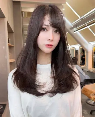 ロング 松沢州途/縮毛矯正 /透明感カラーのヘアスタイル