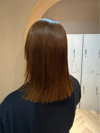 セミロング カラー 🎈ブリーチなし暖色 カラー/レッド/ゆいのヘアスタイル