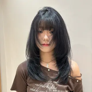 セミロング ブリーチカラー×艶髪 /RINのヘアスタイル