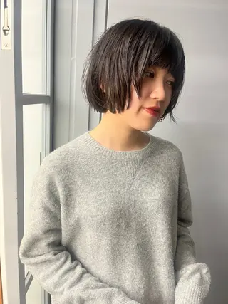 ショート レイヤー/ケアパーマ /ニュアンス/モードのヘアスタイル