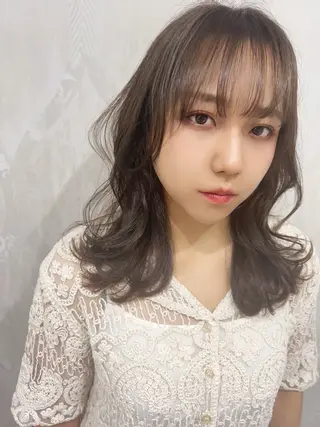 セミロング カラー 原田 健斗のヘアスタイル