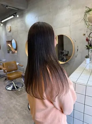 セミロング カラー SALTWATER AYARIのヘアスタイル