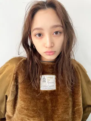 ミディアム カラー ヘアアレンジ 丸山渉/パーマ エフェクトブリーチのヘアスタイル