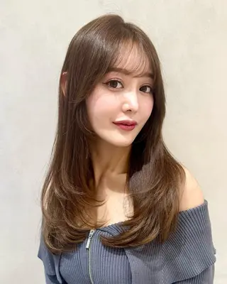 セミロング 韓国くびれレイヤー 🇰🇷はづきのヘアスタイル