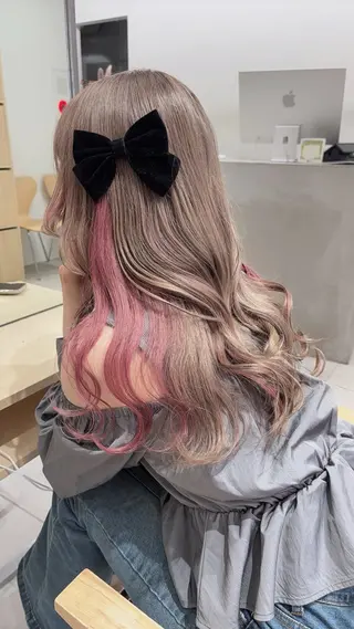 ロング ゆるふわ透明感カラー 🎀ほの/表参道のヘアスタイル