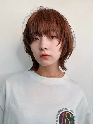 ショート カラー パーマ＊ 顔まわり似合わせのヘアスタイル