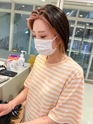 ショート カラー 韓国風デザイン 💐MIZUKI💐のヘアスタイル