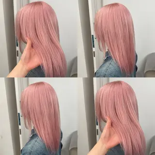 セミロング カラー 江坂トレンド韓国風 髪質改善shinoのヘアスタイル