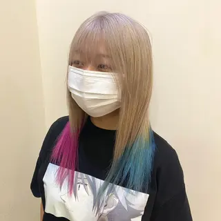セミロング 美髪改善・ブリーチ tadasuke⭐️のヘアスタイル