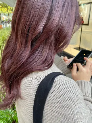 セミロング 🦋🫧艶髪カラー 🫧🦋あいりのヘアスタイル