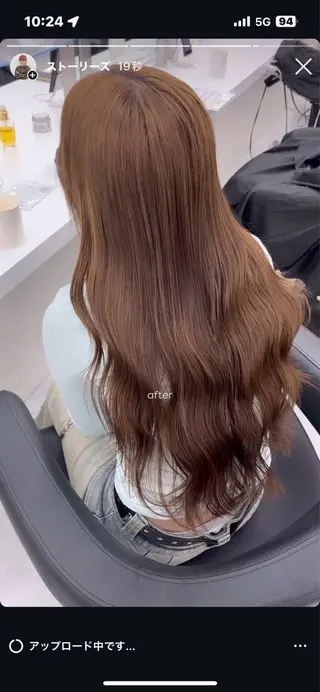ロング カラー kazuki /韓国 juicyな暖色🍑のヘアスタイル