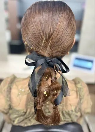 ロング ヘアアレンジ 🐈‍⬛多系統🕶 tsubura🖤のヘアスタイル