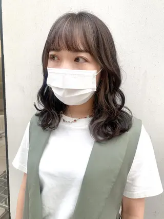 ミディアム カラー ヘアアレンジ yuka .のヘアスタイル