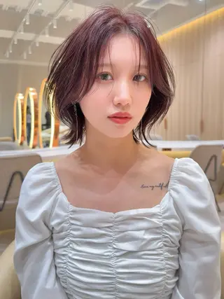 ショート カラー レイヤー✨縮毛矯正 川村利幸のヘアスタイル