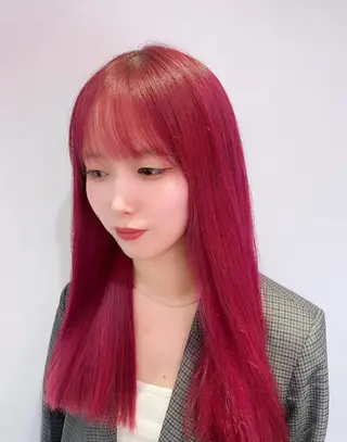 セミロング カラー 💞暖色カラー 💞risaのヘアスタイル