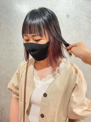 ショート カラー ヘアアレンジ GRAND OMOTESANDOのヘアスタイル