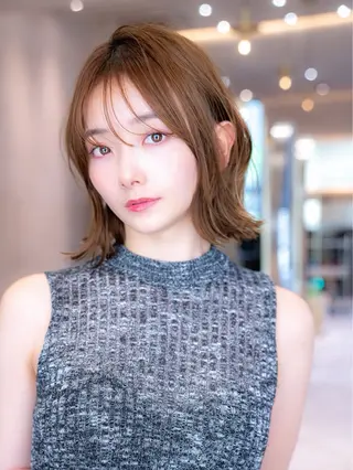 カラー 渋谷/レイヤーボブ・ 韓国ボブ特化/楓のヘアスタイル