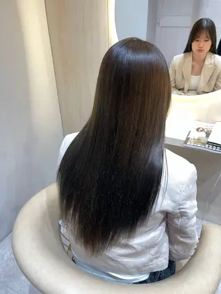 セミロング カラー 竹田 真梨子のヘアスタイル