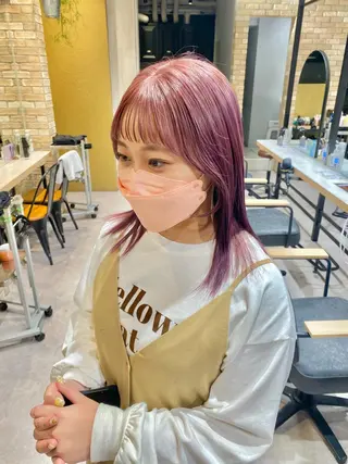 ミディアム カラー ヘアアレンジ 韓国マツエク/まつパ 🎀misaki🎀のマツエク・マツパデザイン