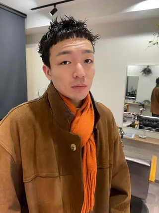 ショート パーマ メンズ アトム/ウルフ パーマ/レイヤーのヘアスタイル