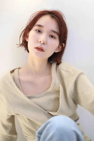 ショート カラー パーマ 【全席個室サロン】 NUMBER 天王寺のヘアスタイル
