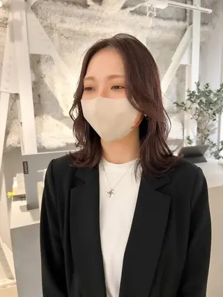 ミディアム パーマ レイヤーカットのプロ 大人ヘア宮森貴志のヘアスタイル