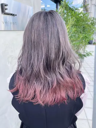 セミロング カラー ダブルカラー /まつ毛パーマ🎀のヘアスタイル