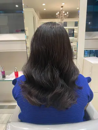 セミロング カラー ヘアアレンジ Ash中目黒　福田 琴香のヘアスタイル