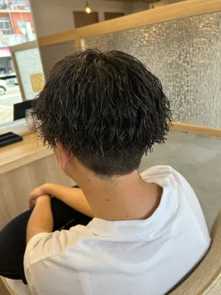 パーマ メンズ 癖毛￤ボブ￤暖色 🍒竹下 茜🍒のヘアスタイル