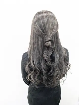 ロング カラー ヘアアレンジ メンズパーマ 特化中澤のヘアスタイル