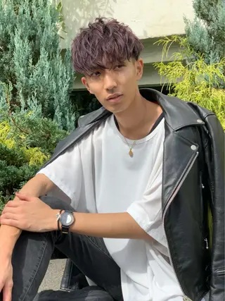 パーマ メンズ ifh iizuka 高橋庸太のヘアスタイル