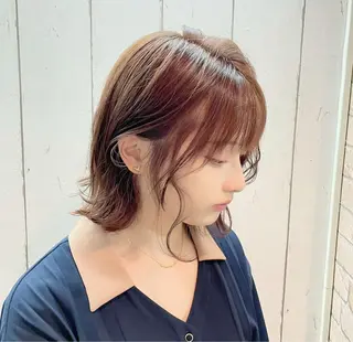 ショート カラー ヘアアレンジ MiU所属・韓国×髪質改善×美髪 縮毛矯正×レイヤーのヘアスタイル