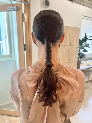 ロング marino/ カラー/顔周りカットのヘアスタイル