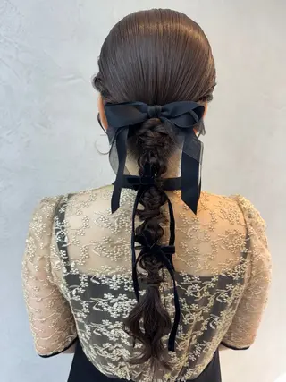 ロング ヘアアレンジ 島崎 穂乃香のヘアスタイル