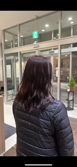 セミロング カラー hair lab toiro wisteria所属・佐藤功真/ ブリーチなしカラーのヘアスタイル