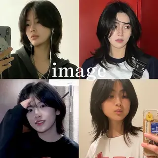 ミディアム yu-kaハッシュ カット/韓国レイヤーのヘアスタイル