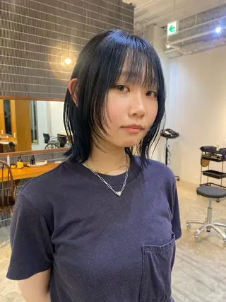 ミディアム カラー naw所属・永田 愛莉のヘアスタイル