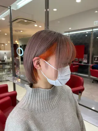 ショート カラー be flot所属・髪質改善/大阪守口市 🐣Ria‪🐣のヘアスタイル