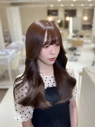 ロング りほ/顔周りカット/ レイヤーカットのヘアスタイル